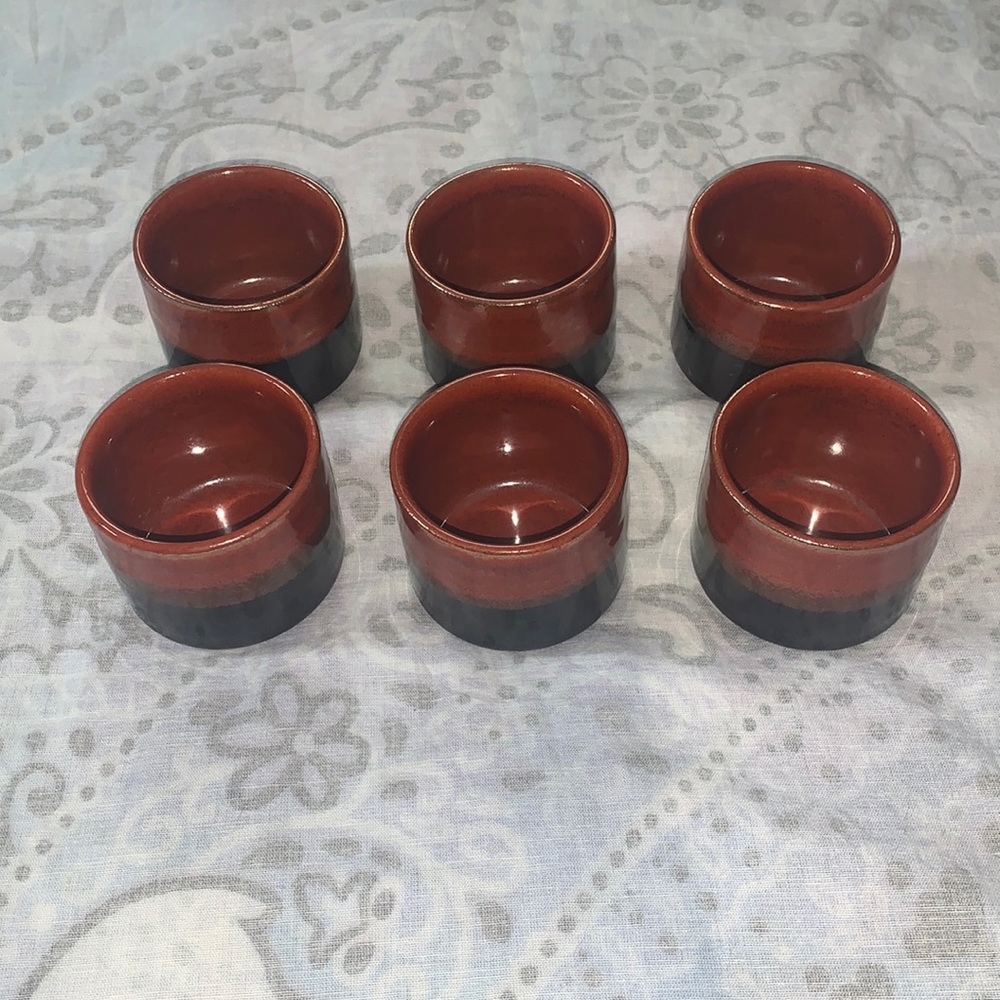 Vintage Set of 6 Otagiri JAPAN Handcrafted Cups Sake